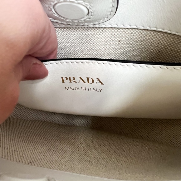 Prada Triangle-Logo Woven Cleo Shoulder Bag - Picture 13 of 15